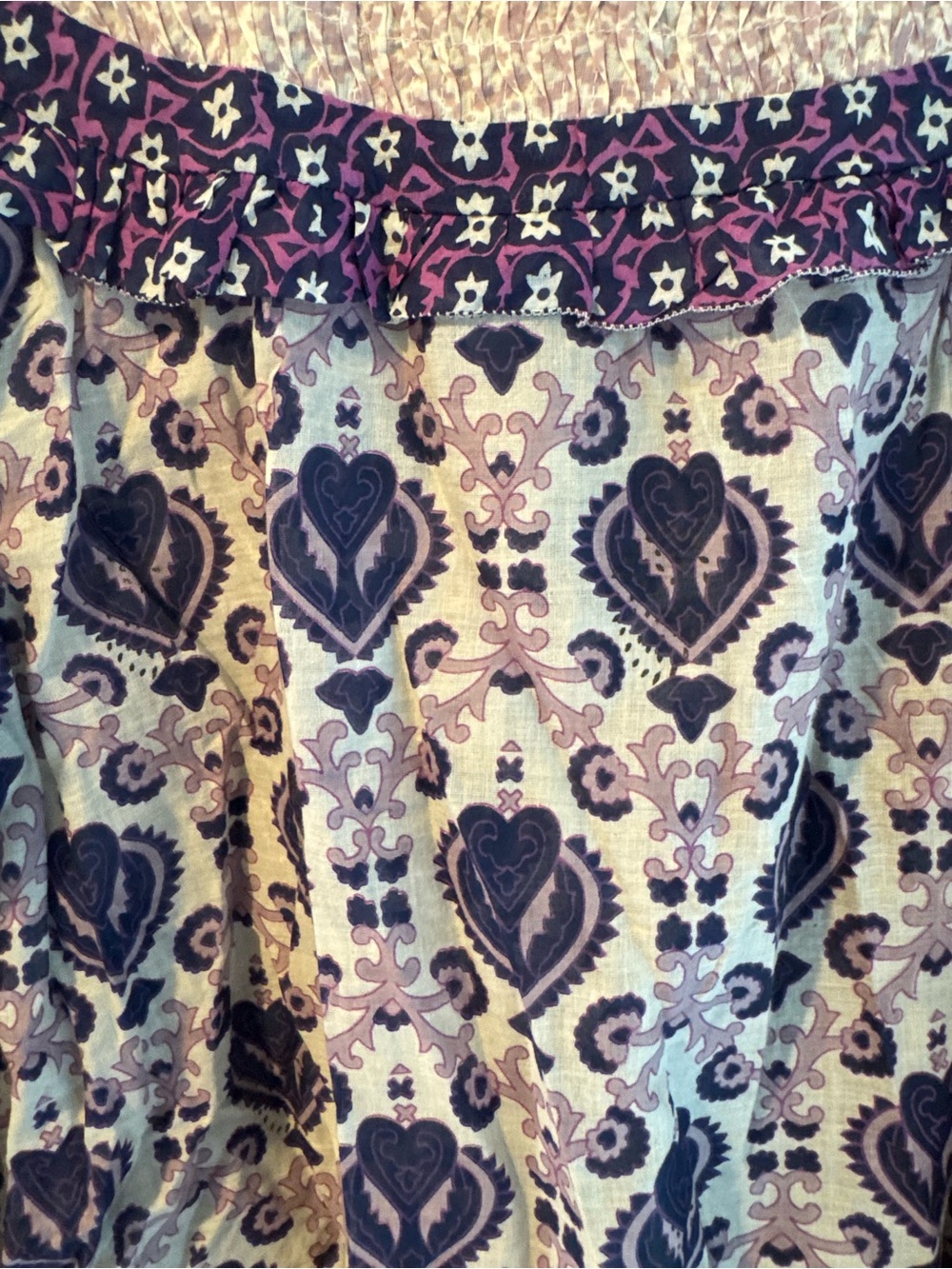 Sea New York Purple Paisley Print Long-Sleeve Brigitte Border Blouse | M - Picture 3 of 6